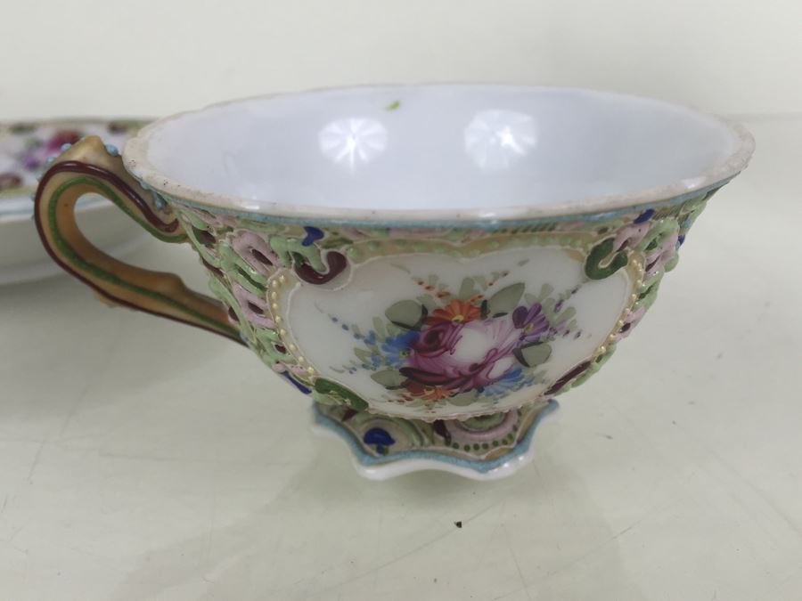 Ornate Japanese L R Nippon Tea Coffee Set [Photo 27]