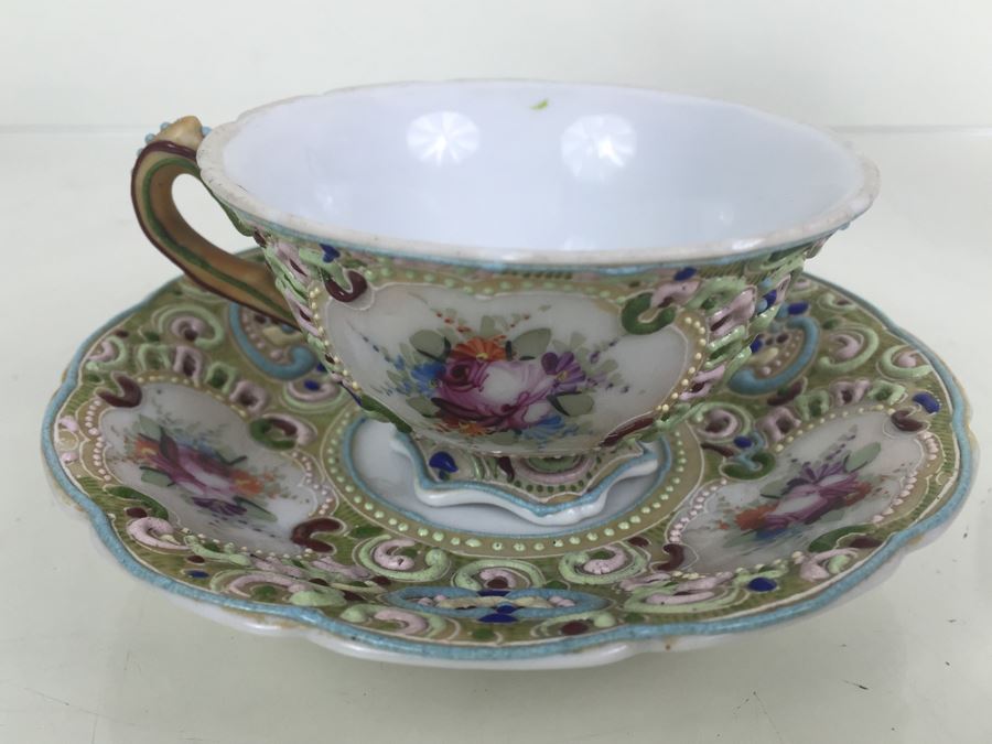 Ornate Japanese L R Nippon Tea Coffee Set [Photo 21]