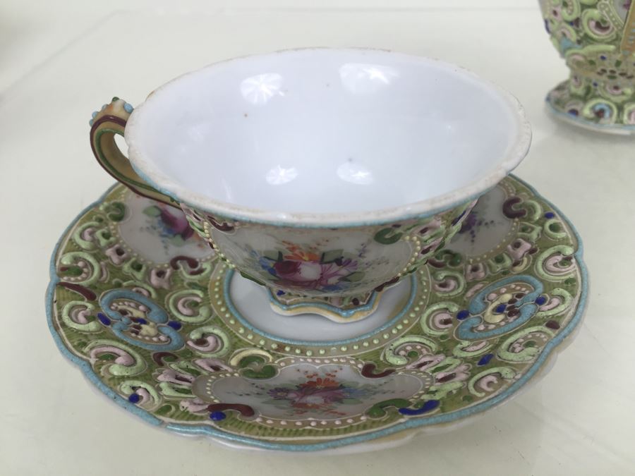 Ornate Japanese L R Nippon Tea Coffee Set [Photo 53]