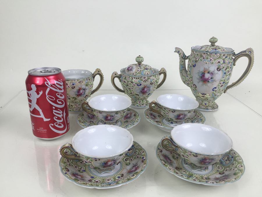Ornate Japanese L R Nippon Tea Coffee Set [Photo 4]