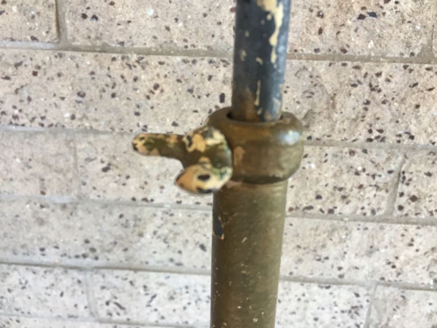 Impressive Gilt Wrought Iron Italian Floor Lamp With Floral And Vine Motif [Photo 8]