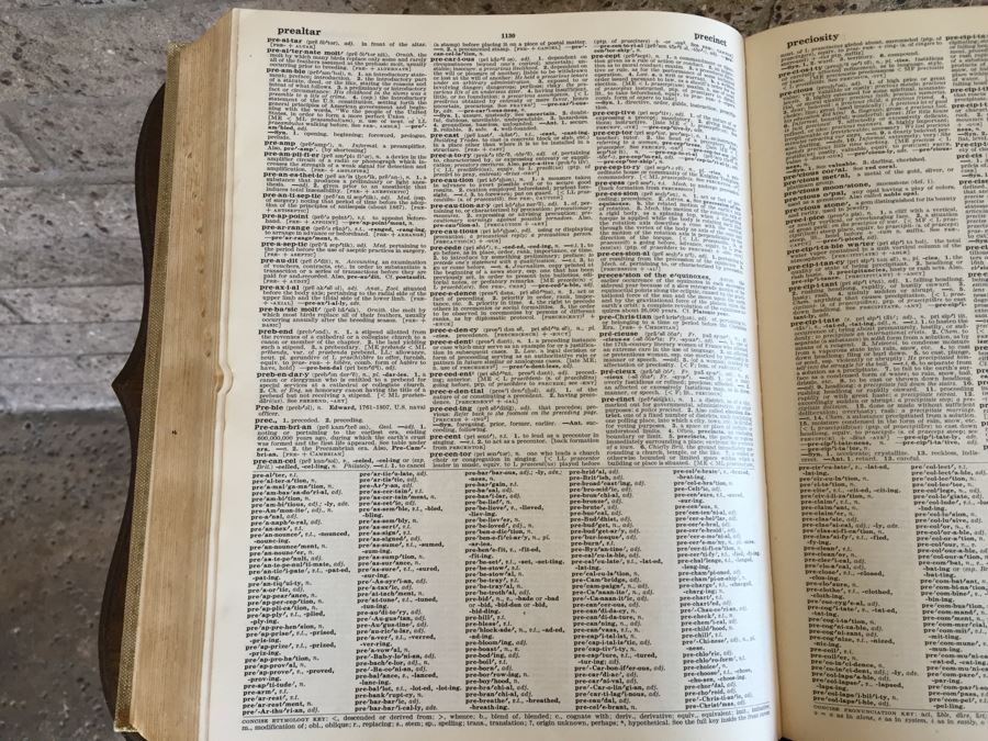 Vintage Dictionary Book Stand With Large Unabridged Dictionary [Photo 6]