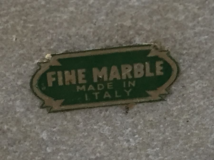 White Italian Floor Lamp With Italian Marble Table [Photo 3]