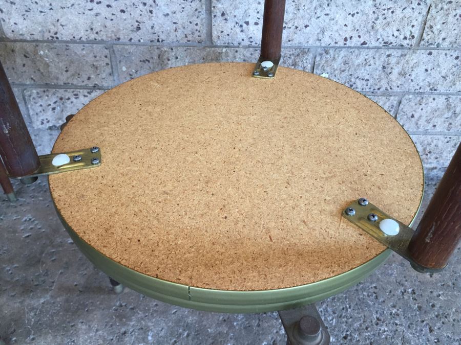 Mid-Century Nesting Tables With Wooden Legs (Note Table Is Particle Board Backed) [Photo 9]