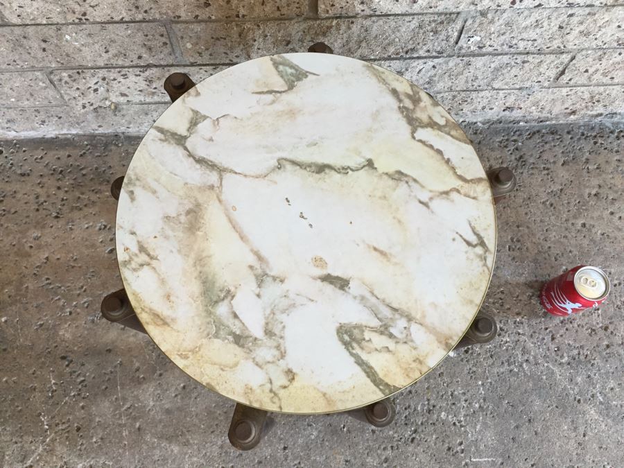 Mid-Century Nesting Tables With Wooden Legs (Note Table Is Particle Board Backed) [Photo 6]