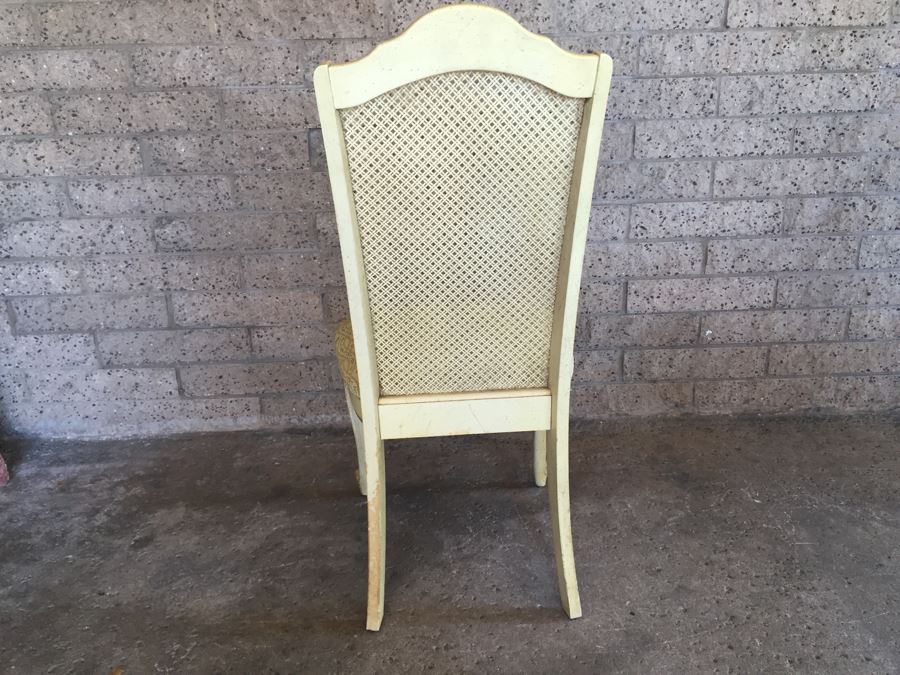 French Provincial Style Dining Table With One Leaf And 6 Cane Back Chairs [Photo 13]