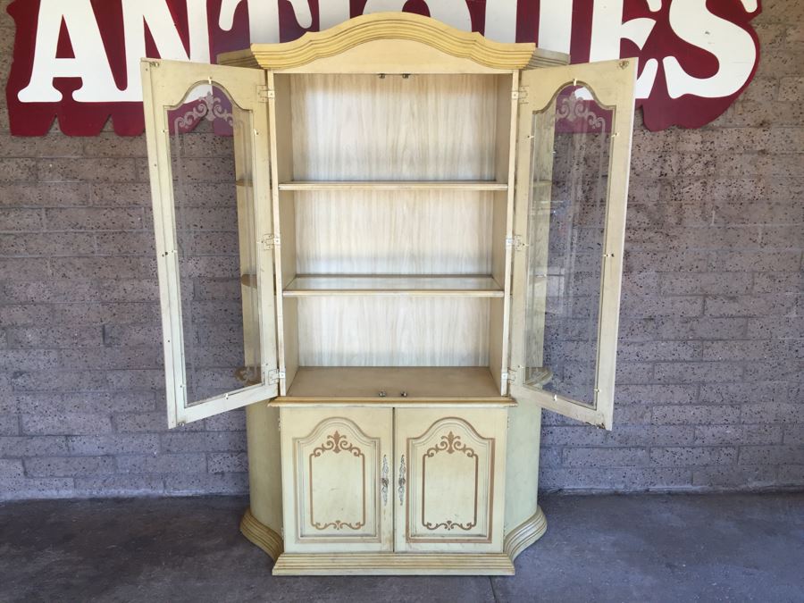 French Provincial Style China Cabinet - Matches Dining Table [Photo 6]