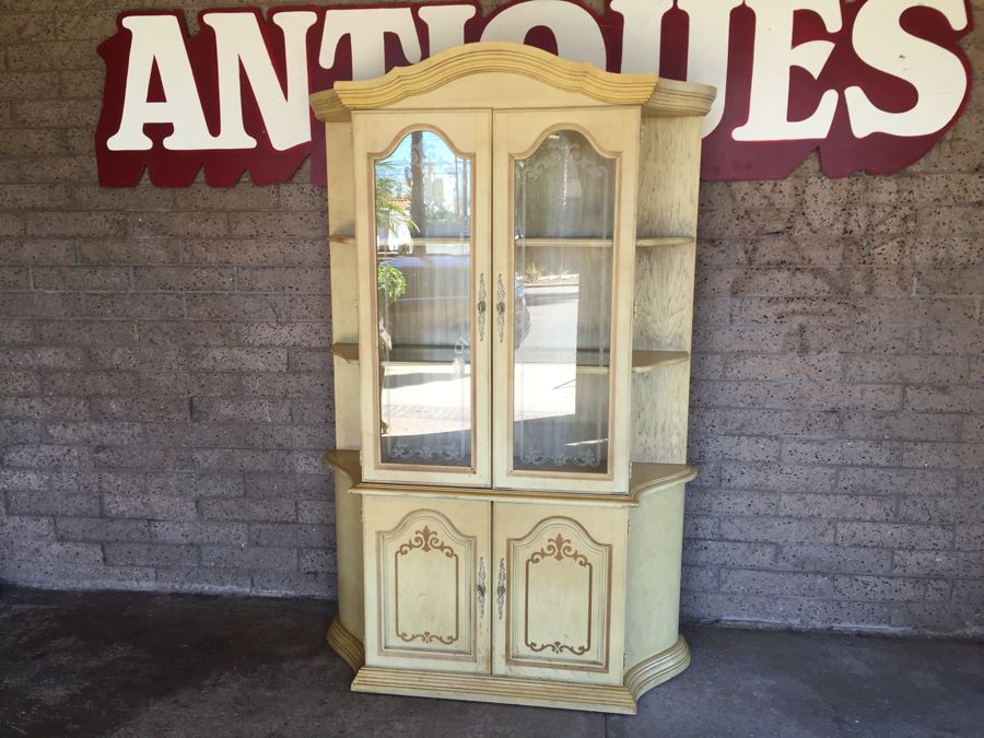 French Provincial Style China Cabinet - Matches Dining Table