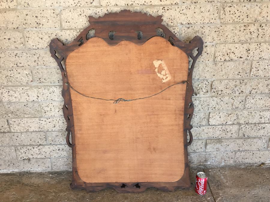 Stunning Carved Wood Vintage Mirror [Photo 12]