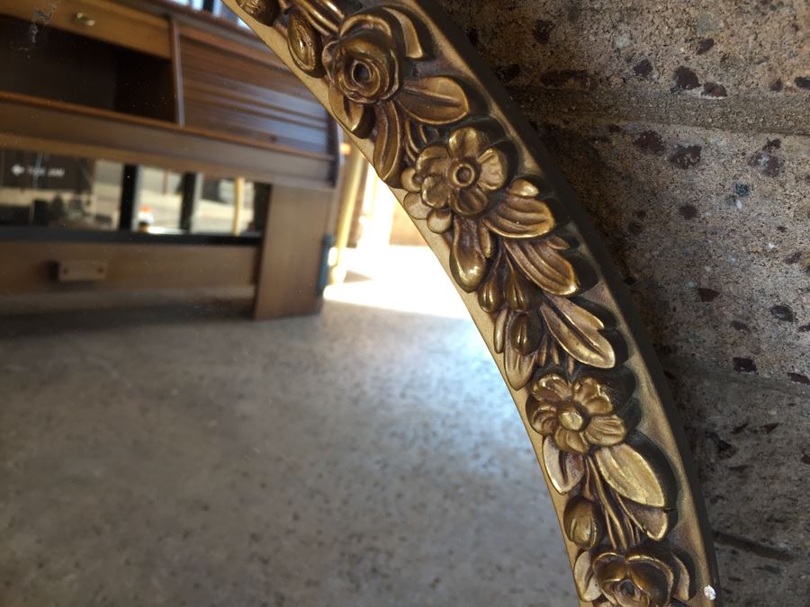 Stunning Round Gilt Wood Mirror By Nurre Mirrors [Photo 6]