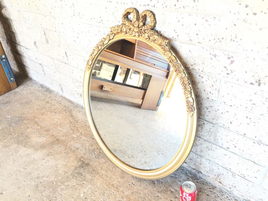 Stunning Round Gilt Wood Mirror By Nurre Mirrors [Photo 9]