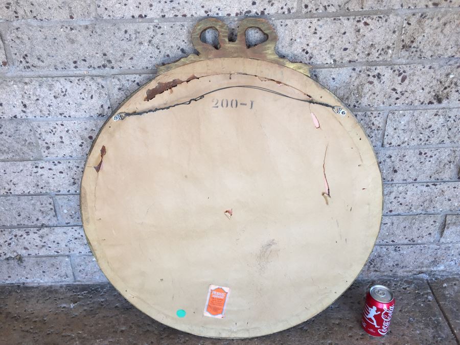 Stunning Round Gilt Wood Mirror By Nurre Mirrors [Photo 10]