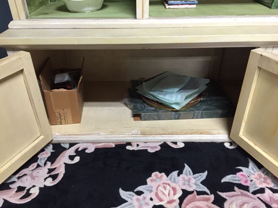 Nice Wooden Wall Unit With Bottom Credenza And Hutch With Domed Top [Photo 8]