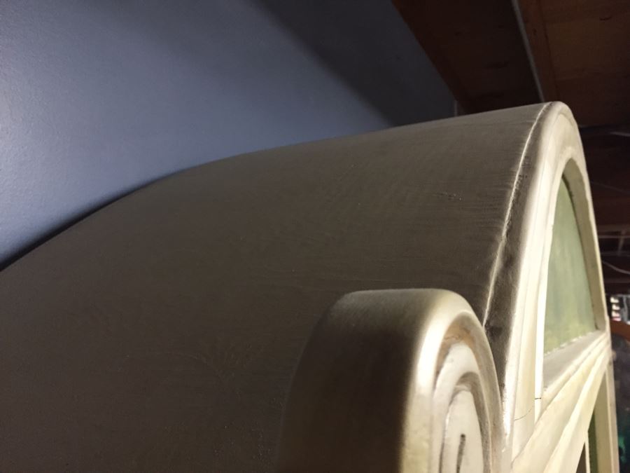 Nice Wooden Wall Unit With Bottom Credenza And Hutch With Domed Top [Photo 14]