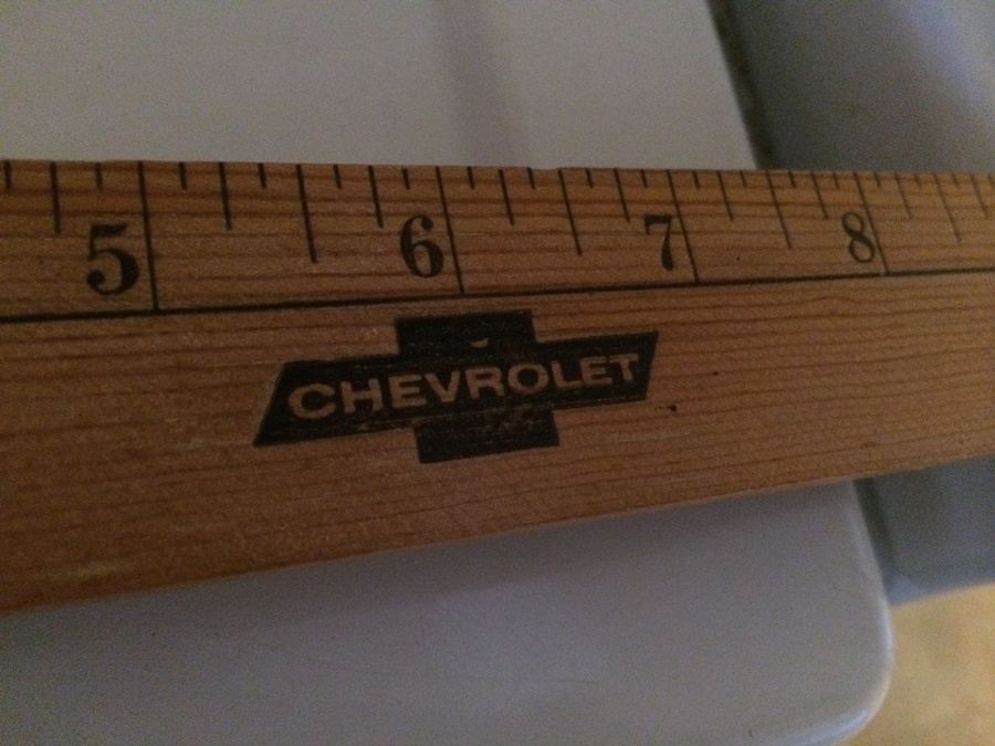 Vintage Chevrolet Dealership Yardstick