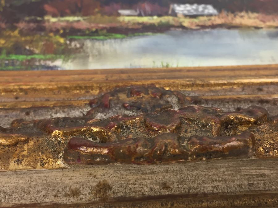 Pair Of Nicely Executed Original Oil Paintings On Board In Vintage Gilt Frames Signed By Artist Signature Illegible Munchen Germany [Photo 24]