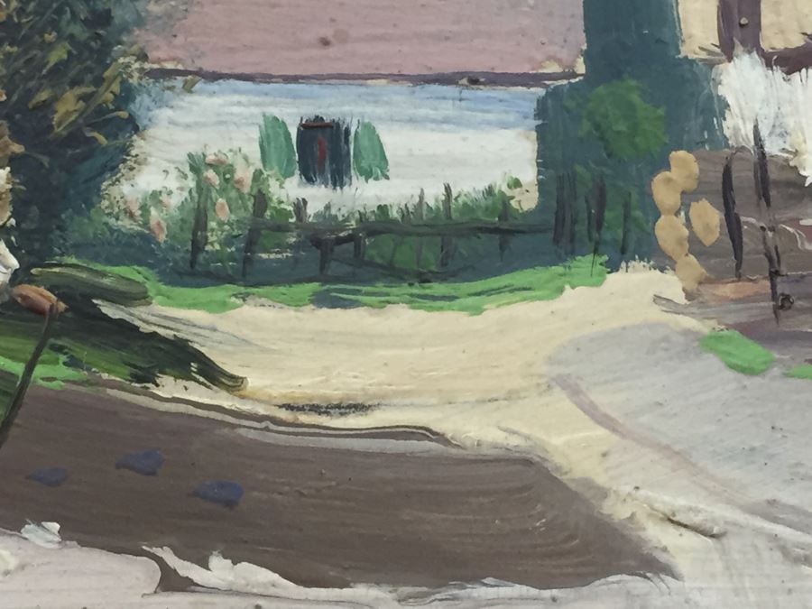 Pair Of Nicely Executed Original Oil Paintings On Board In Vintage Gilt Frames Signed By Artist Signature Illegible Munchen Germany [Photo 18]