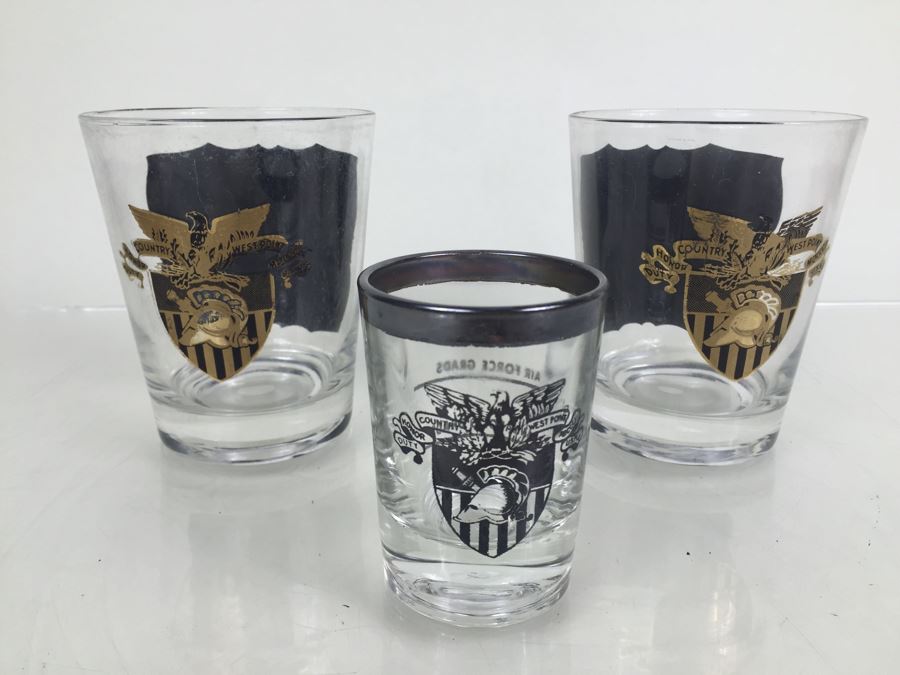 Set Of 3 West Point Glasses [Photo 1]