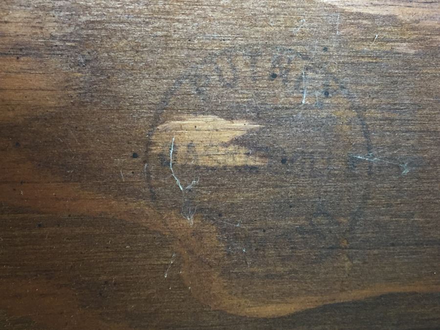 Vintage Childs Wood Barrel Rocking Chair Putney Vermont Basketville Striped Seat [Photo 12]