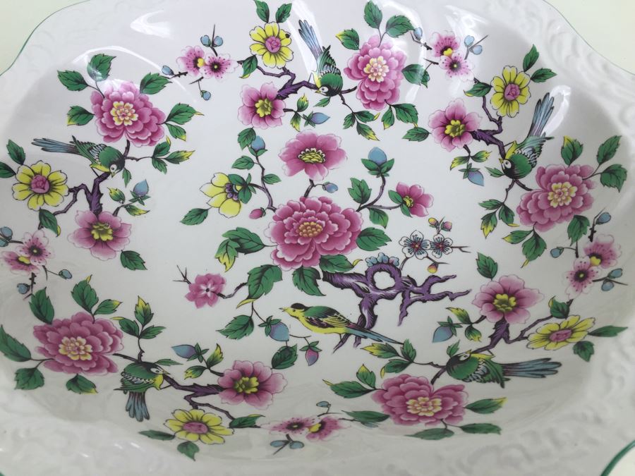 Antique Old Foley James Kent LTD Wash Bowl and Pitcher Chinese Rose From England [Photo 5]