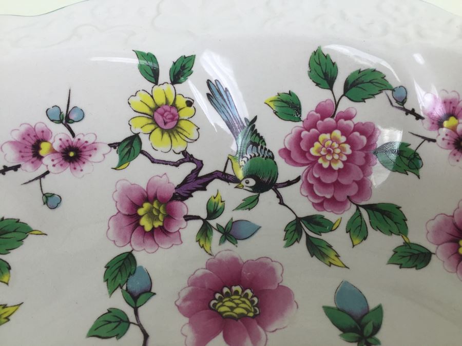 Antique Old Foley James Kent LTD Wash Bowl and Pitcher Chinese Rose From England [Photo 7]