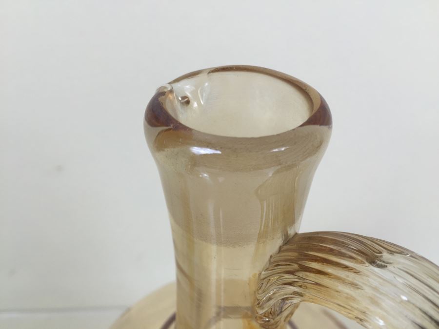 Vintage Iridescent Decanter With 4 Stemware Glasses [Photo 15]