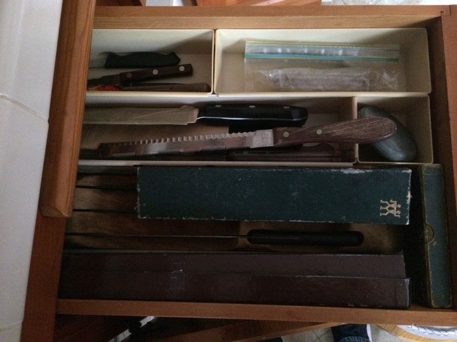 Huge Knife / Steak Knife Drawer Lot - J A Henckels [Photo 1]