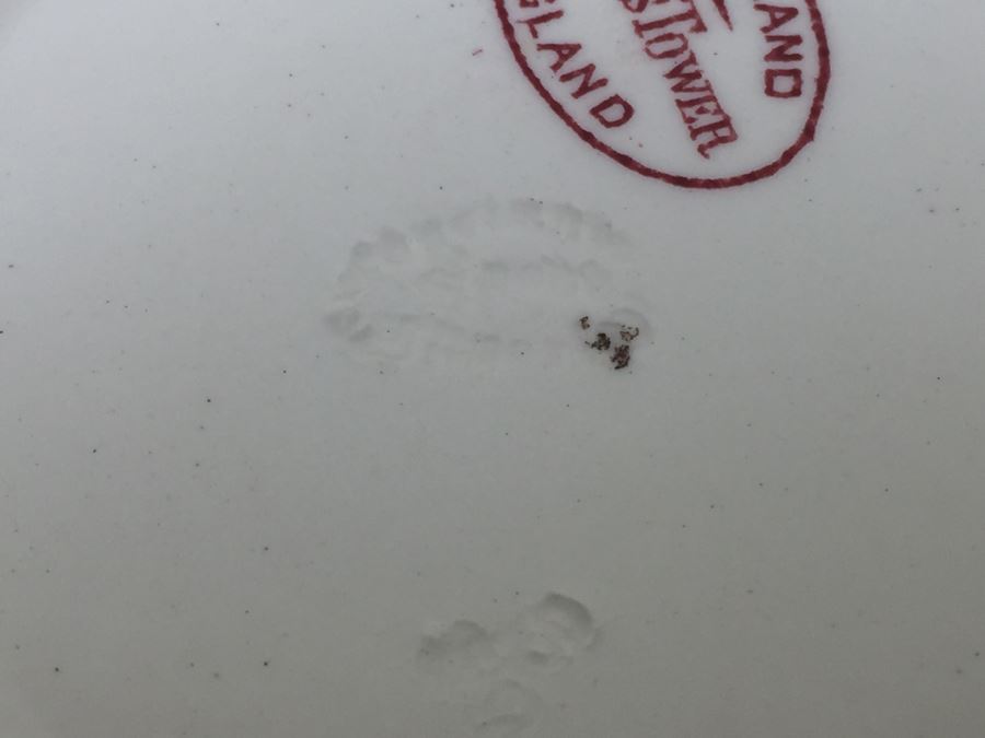 (13) Spode's Tower Copeland England Red Transferware Cups And Saucers Single Handle [Photo 17]