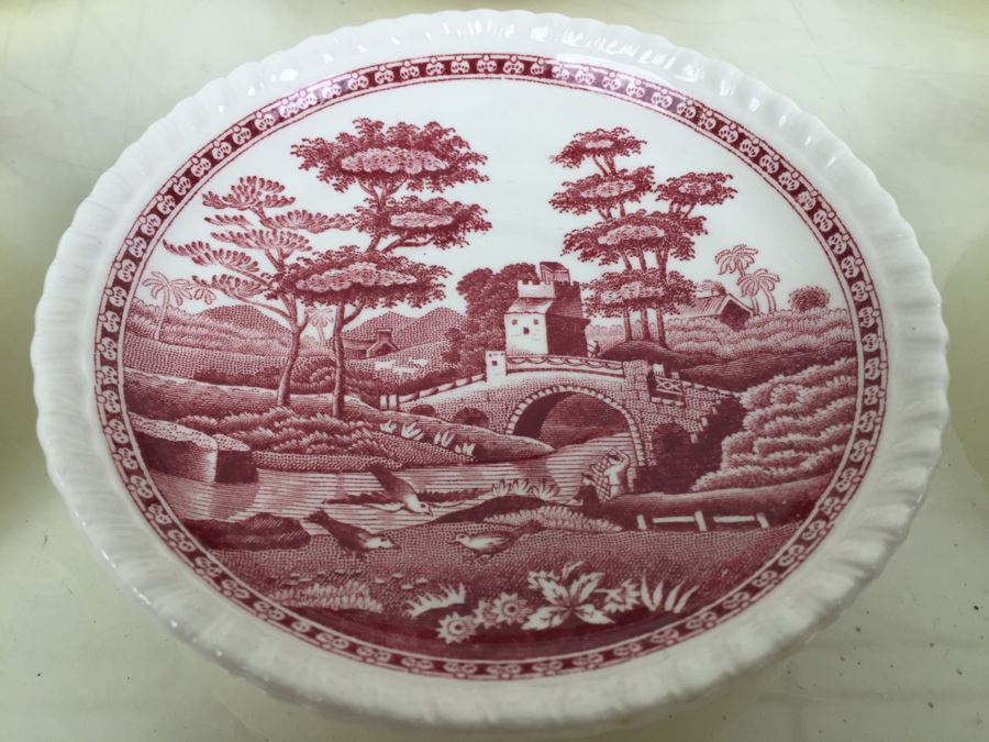 (10) Spode's Tower Copeland England Red Transferware DEMITASSE Cups And Saucers [Photo 10]