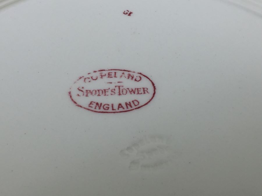 (12) Spode's Tower Copeland England Red Transferware Plates [Photo 8]