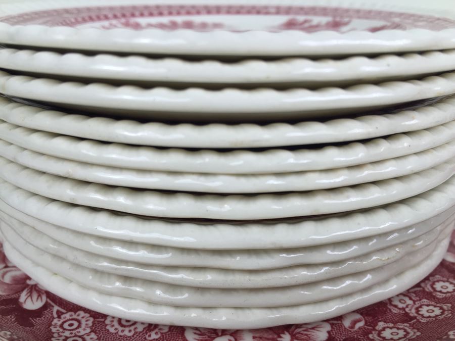 Spode's Tower Copeland England Red Transferware Plates [Photo 6]