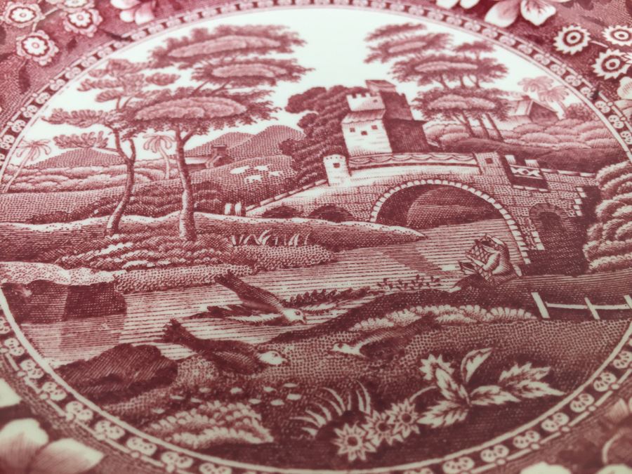 Spode's Tower Copeland England Red Transferware Plates [Photo 8]