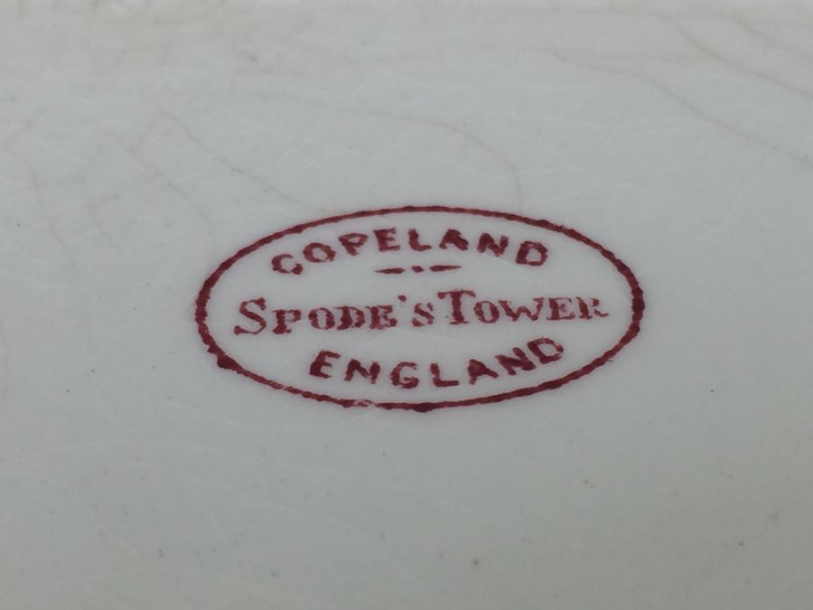 Spode's Tower Copeland England Red Transferware Coffee Pot And Creamer Bowl [Photo 15]