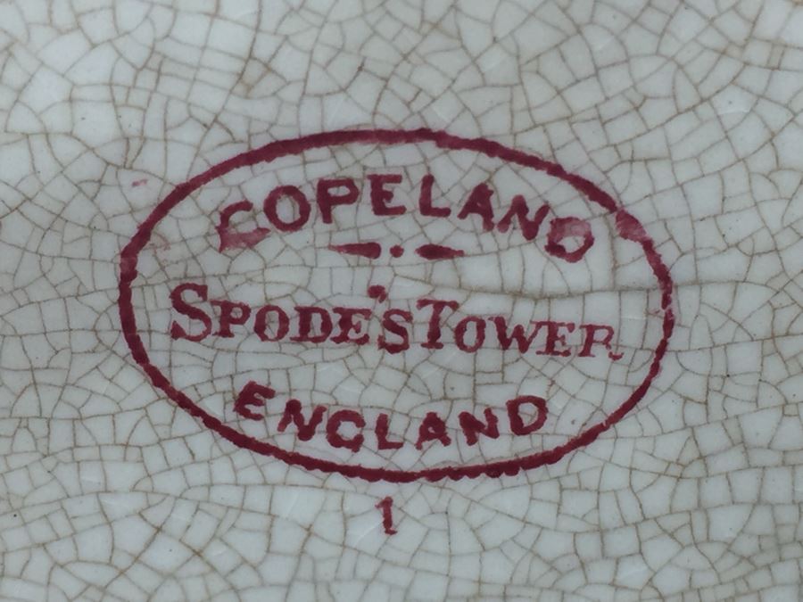Spode's Tower Copeland England Red Transferware Tea Pot [Photo 3]