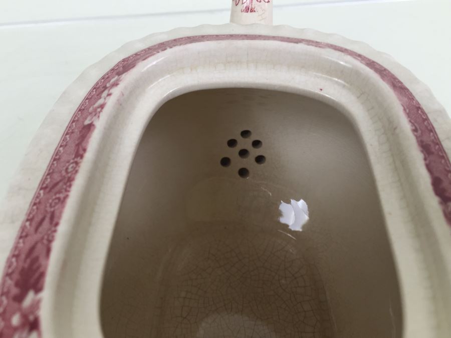 Spode's Tower Copeland England Red Transferware Tea Pot [Photo 13]