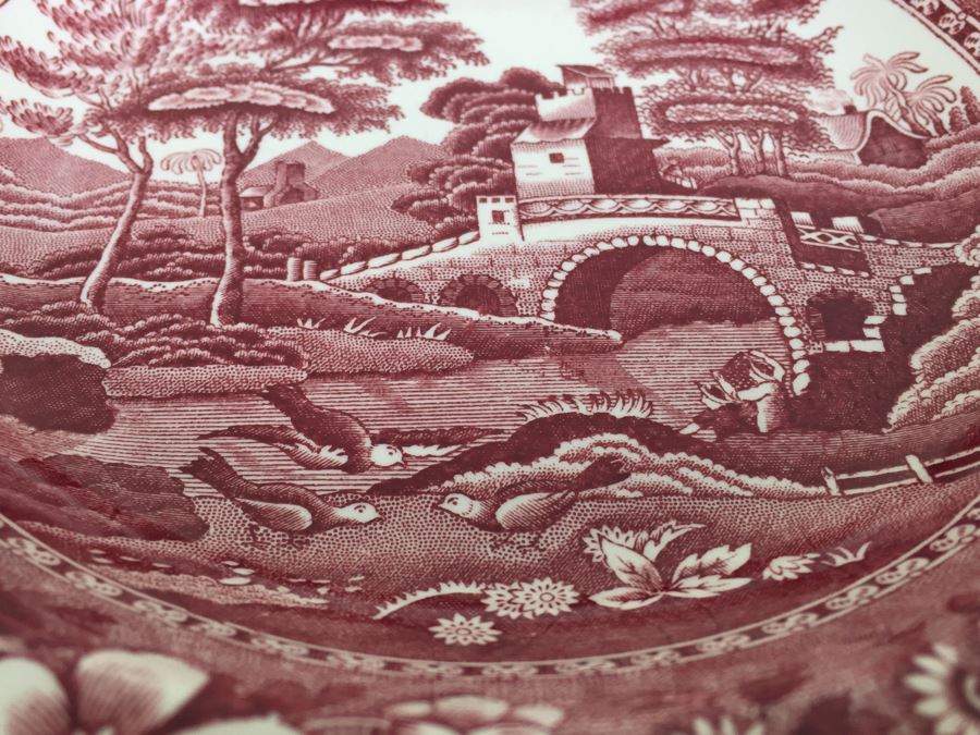 (12) Spode's Tower Copeland England Red Transferware Bowls [Photo 6]