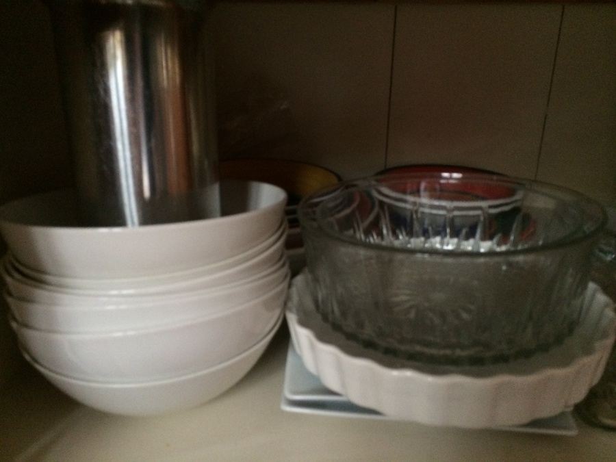 Cabinet Full of Bowls and Caserole Dish Lot [Photo 1]