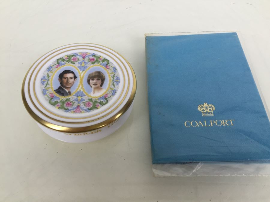Coalport China England The Prince Of Wales And Lady Diana Spencer Locking Candy Box Limited Edition 579 Of 2,000 [Photo 1]