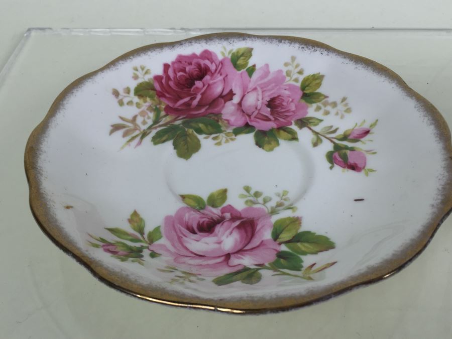 Set Of 5 Cups And Saucers With Woven Reticulated Plates [Photo 33]