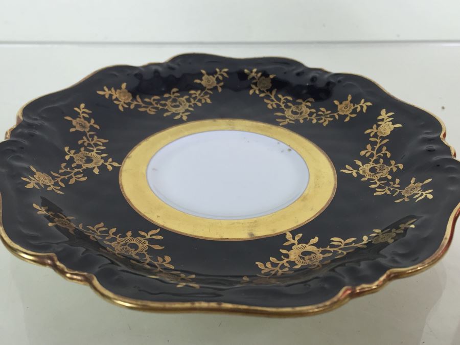 Set Of 5 Cups And Saucers With Woven Reticulated Plates [Photo 26]