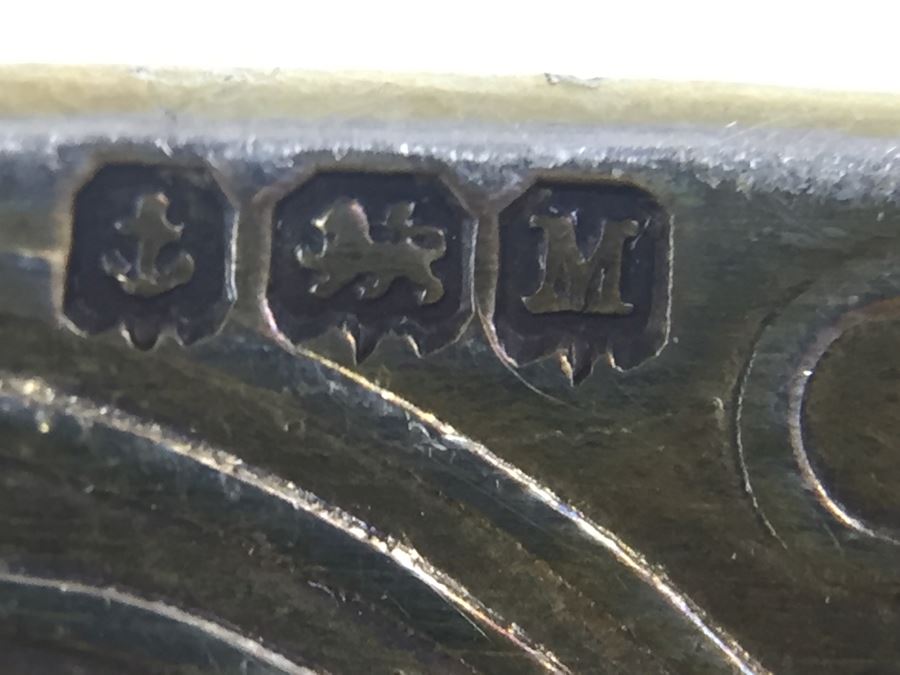 Birmingham England Barker Brothers Ltd. Sterling Silver Spoon Set With Original Case And Figural Sterling Napkin Ring 79g $41 Melt Value [Photo 15]