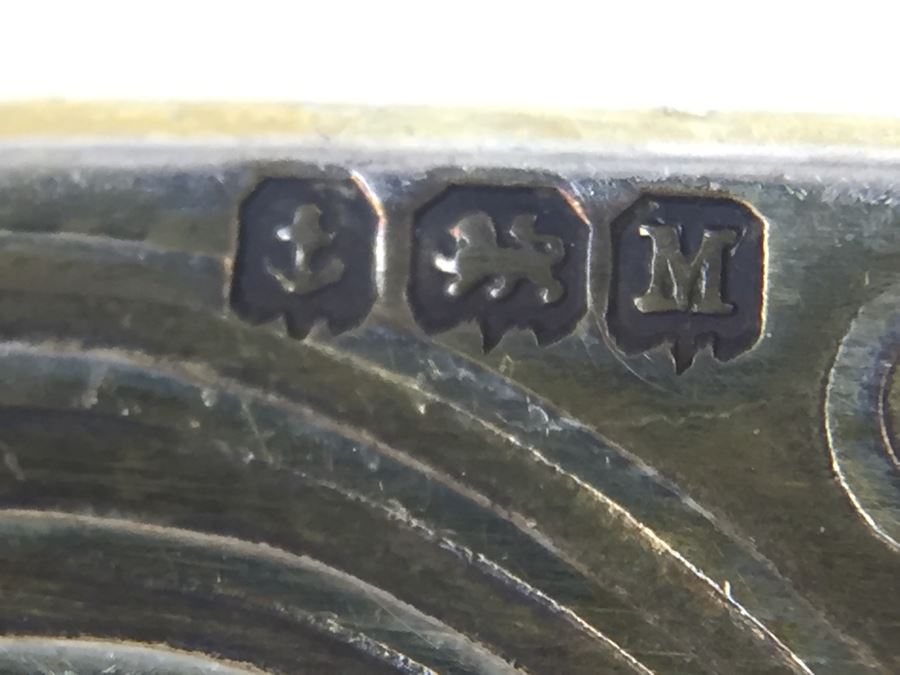 Birmingham England Barker Brothers Ltd. Sterling Silver Spoon Set With Original Case And Figural Sterling Napkin Ring 79g $41 Melt Value [Photo 19]