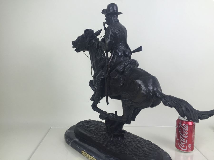 Trooper Of The Plains By Frederic Remington Bronze Statue Limited Edition 1 Of 100 [Photo 31]