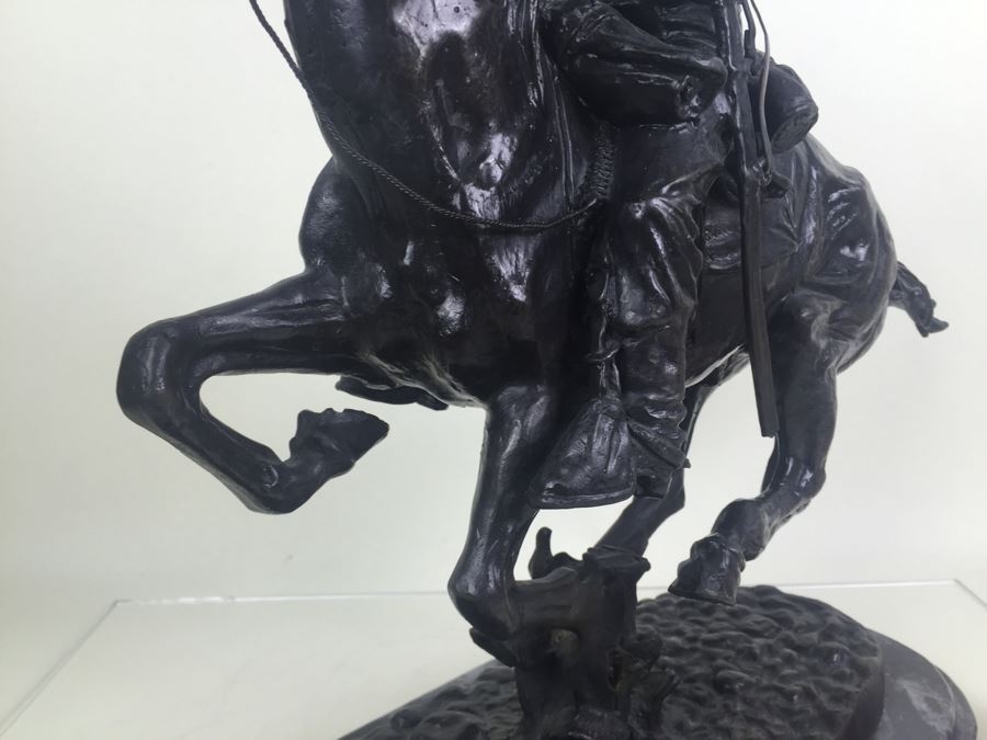 Trooper Of The Plains By Frederic Remington Bronze Statue Limited Edition 1 Of 100 [Photo 16]
