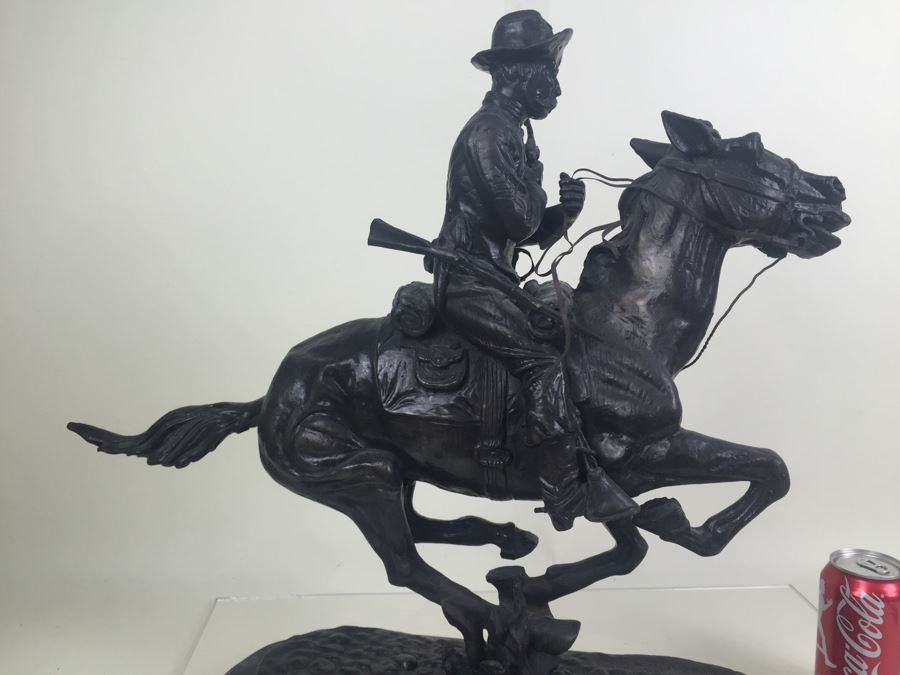 Trooper Of The Plains By Frederic Remington Bronze Statue Limited Edition 1 Of 100 [Photo 26]
