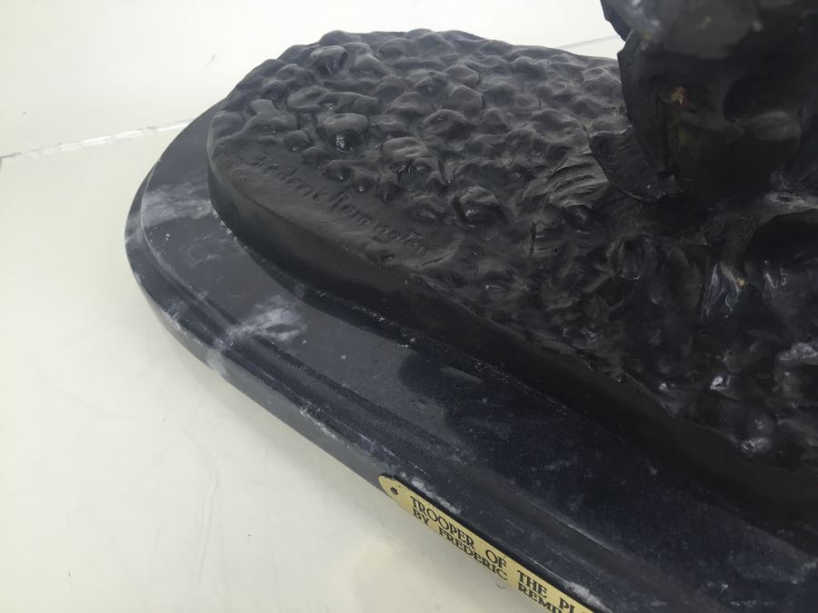 Trooper Of The Plains By Frederic Remington Bronze Statue Limited Edition 1 Of 100 [Photo 30]