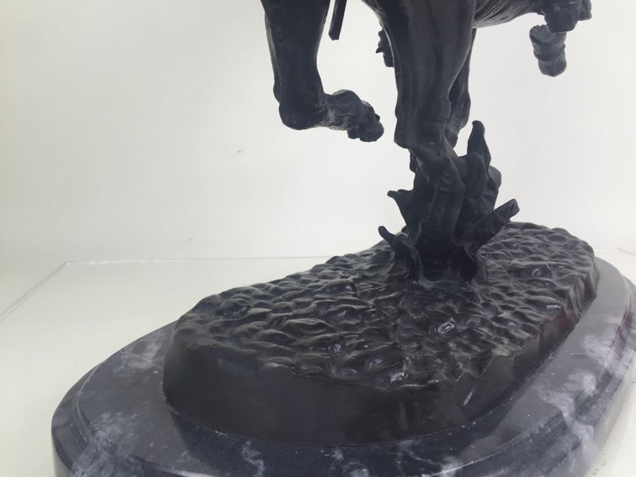 Trooper Of The Plains By Frederic Remington Bronze Statue Limited Edition 1 Of 100 [Photo 29]