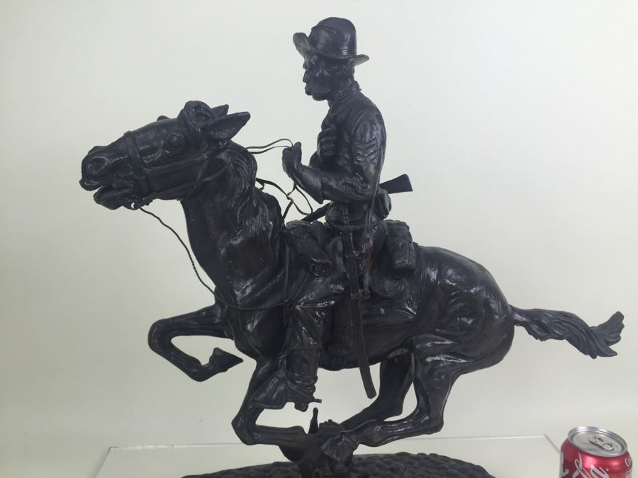 Trooper Of The Plains By Frederic Remington Bronze Statue Limited Edition 1 Of 100 [Photo 4]