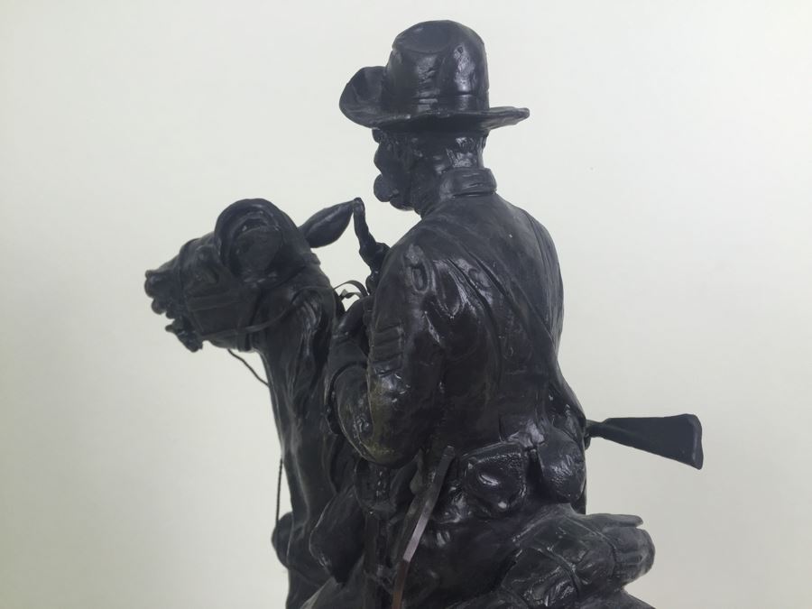 Trooper Of The Plains By Frederic Remington Bronze Statue Limited Edition 1 Of 100 [Photo 33]