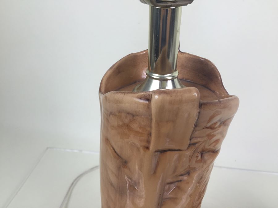 Painted Ceramic Western Cowboy Boot Lamp With Cowboy Hat Finial [Photo 6]